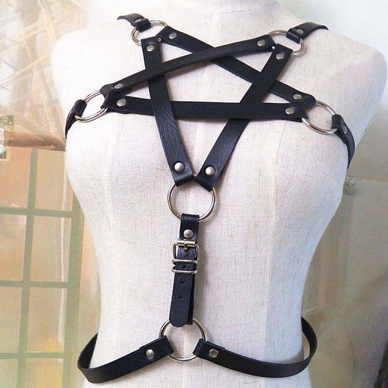 Black Lingerie Leather Harness Belts Sex Toy for wholesale on Faire4