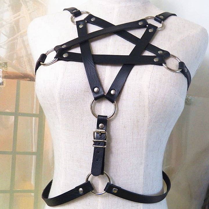 Black Lingerie Leather Harness Belts Sex Toy for wholesale on Faire4