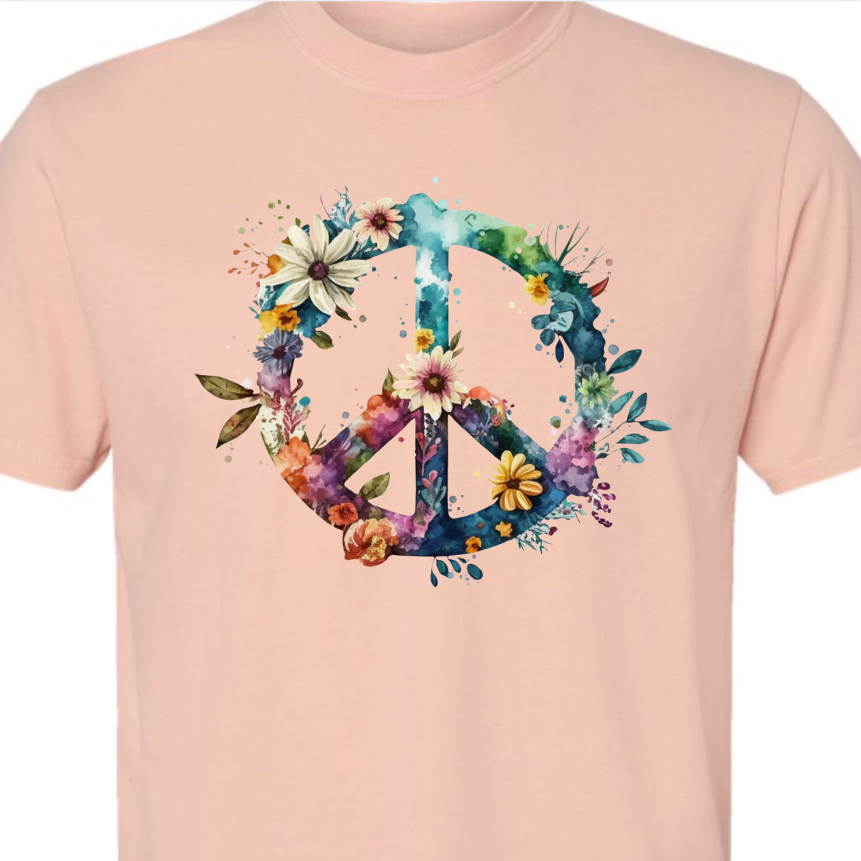 Kiki's Boutique - Wholesale Screen Printed T-Shirt - Women's - Peace Sign Comfort Color Tee7
