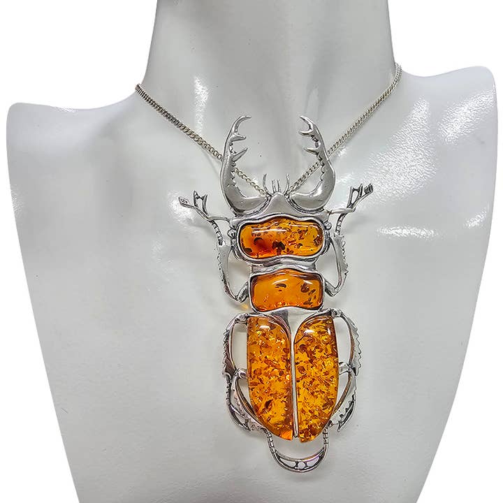 Skarabæbille Broche/Vedhæng for engroshandel hos Amberman