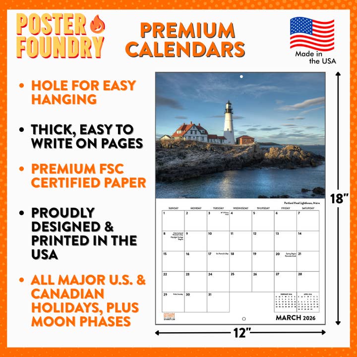 Flera färger Corgi Valp Kalender 2026 Månadsväggkalender 12 Månader | Tillverkad i USA för wholesale på Faire