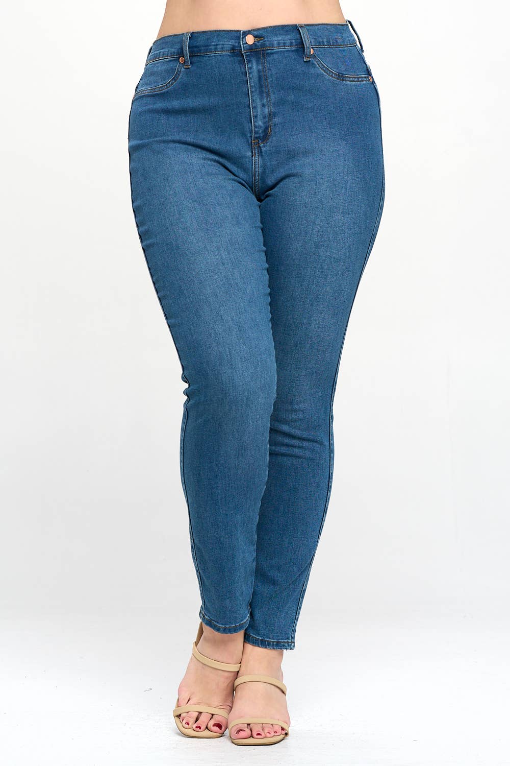 Blue Turtle - Vente Jean – femme - Jean skinny grande taille taille haute super extensible Lt FH3500X6