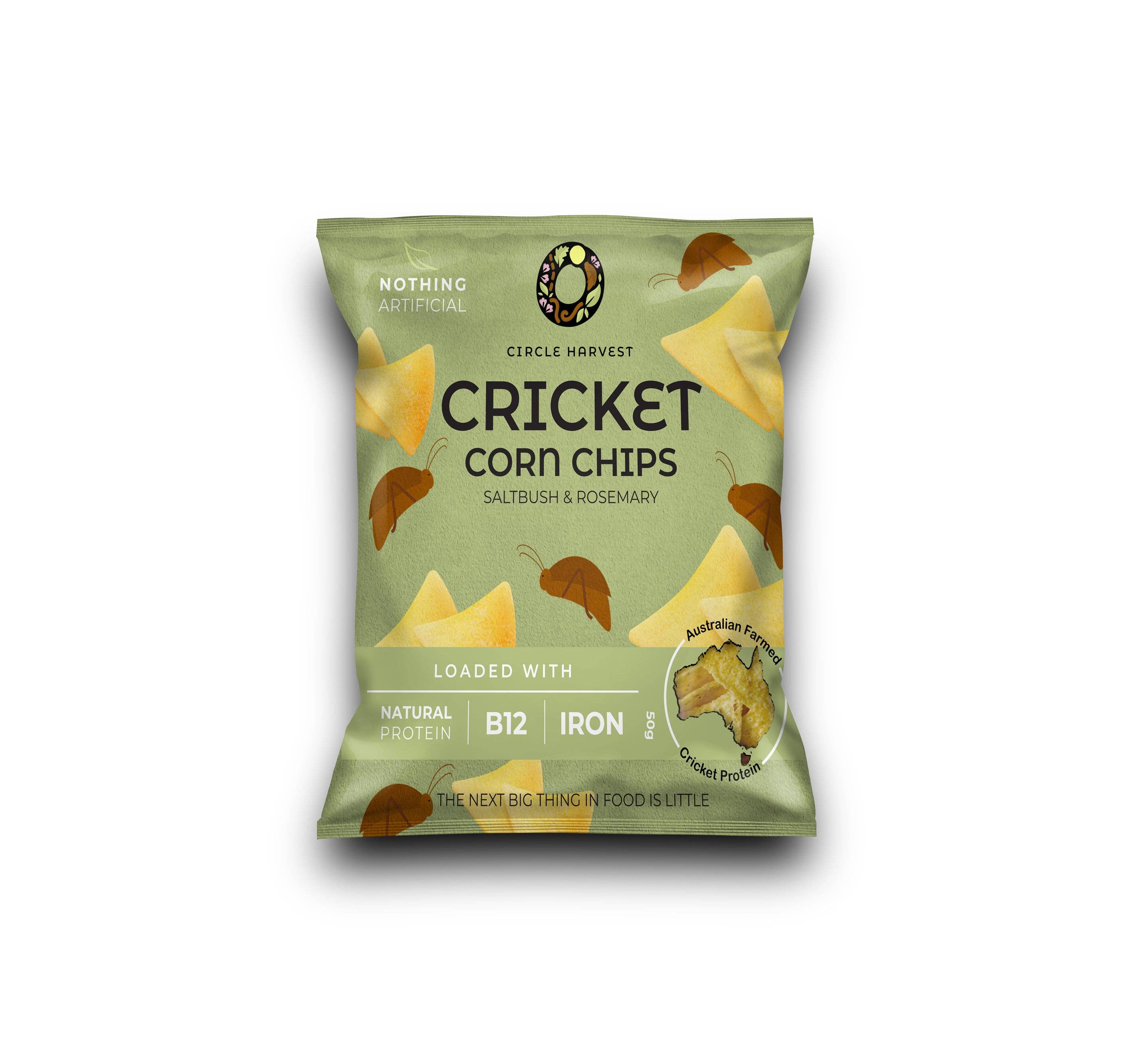 Edible Bug Shop AKA Circle Harvest - Vente Chips - Chips de maïs grillon 50g