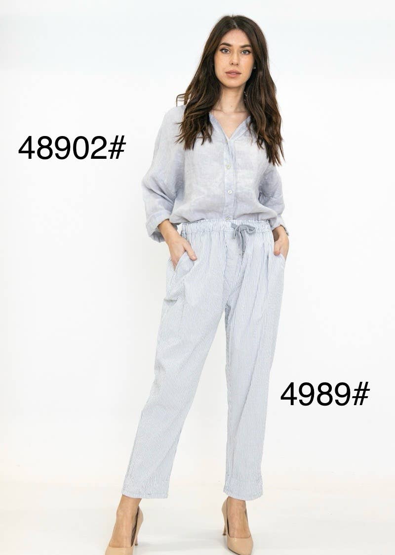 LINEN & COTTON HOUSE - Vente Chemise à col boutonné – femme - CHEMISE EN LIN. 48902 NINA12