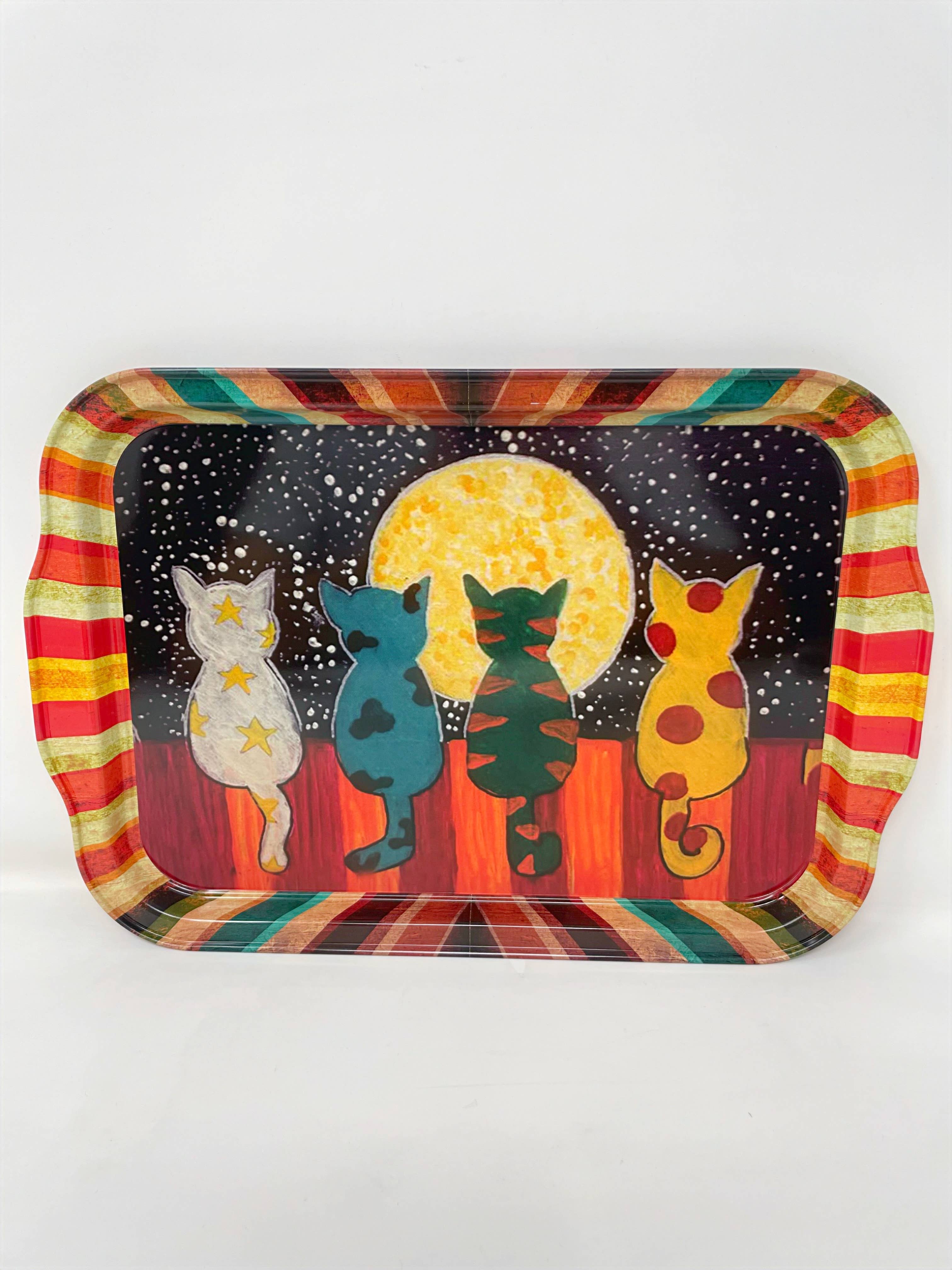 Nai Gifts - Wholesale Decorative Tray - Large Metal Cat Design Tray8