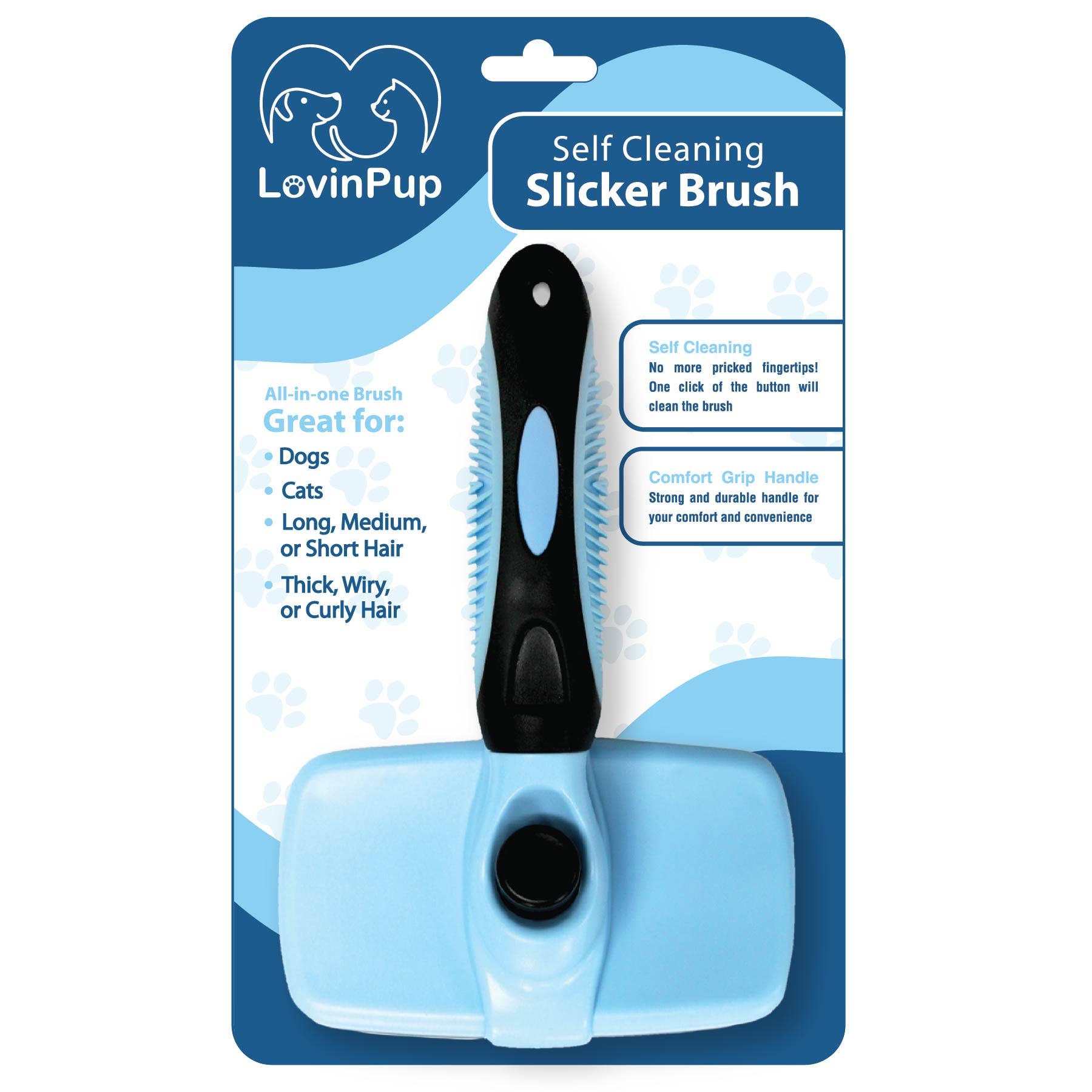 Pets First - Vendita all'ingrosso Spazzola - Cani e gatti - Spazzola per animali con funzione autopulente1