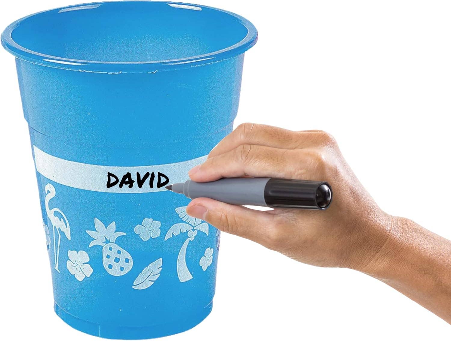 4E's Novelty - Vente Gobelets jetables - Lot de 48 gobelets tropicaux de fête 4E's Novelty avec pailles parasol – Ensemble de vaisselle de boisson hawaïenne vibrante3