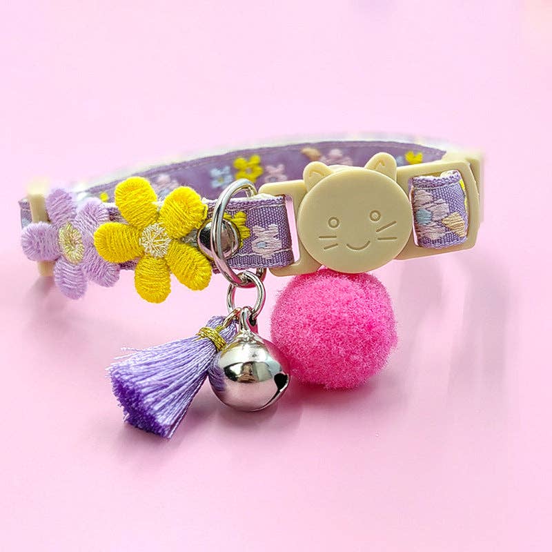 Cheerhunting - Wholesale Pet Collar - Cat - Mokka - Adjustable Cat Collar Flower Design0