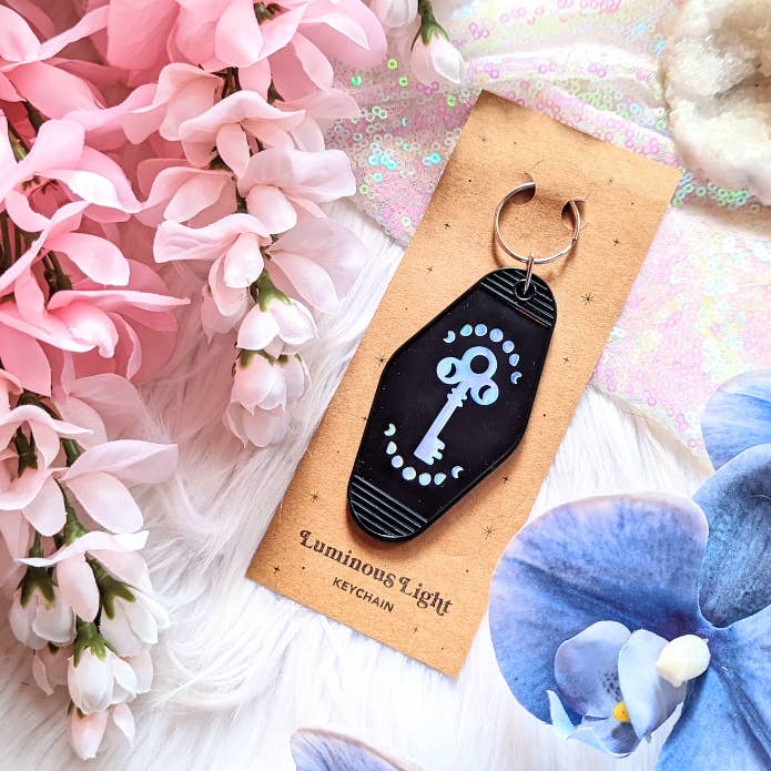 Goddess Provisions - Wholesale Keychain - Women's - Love is the Key Keychain - Holographic, Valentine, Galentine2