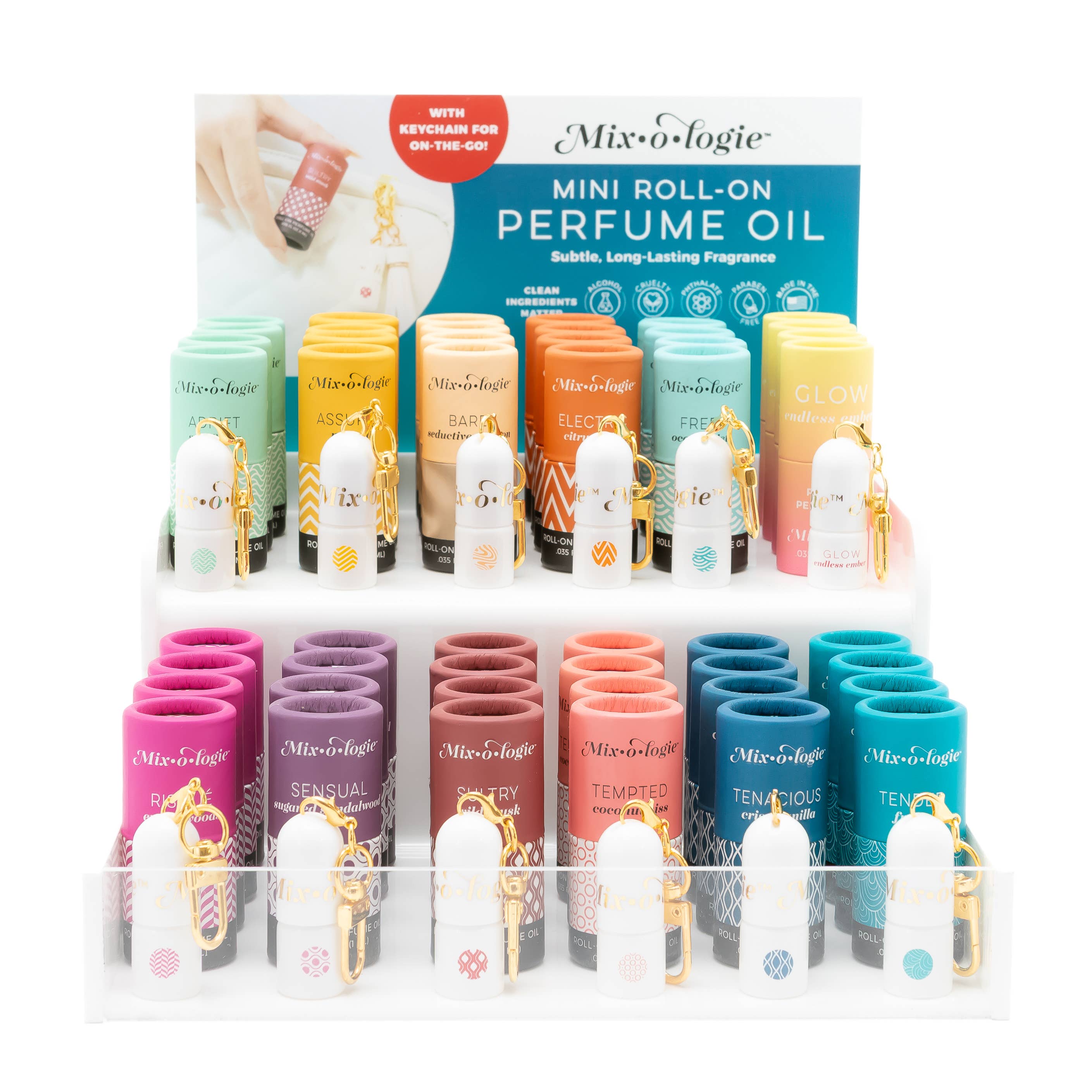 Mixologie - Vente Présentoirs de commerçant - Beauté et bien-être - Porte-clés Mini Rollerball Parfum pré-emballé1