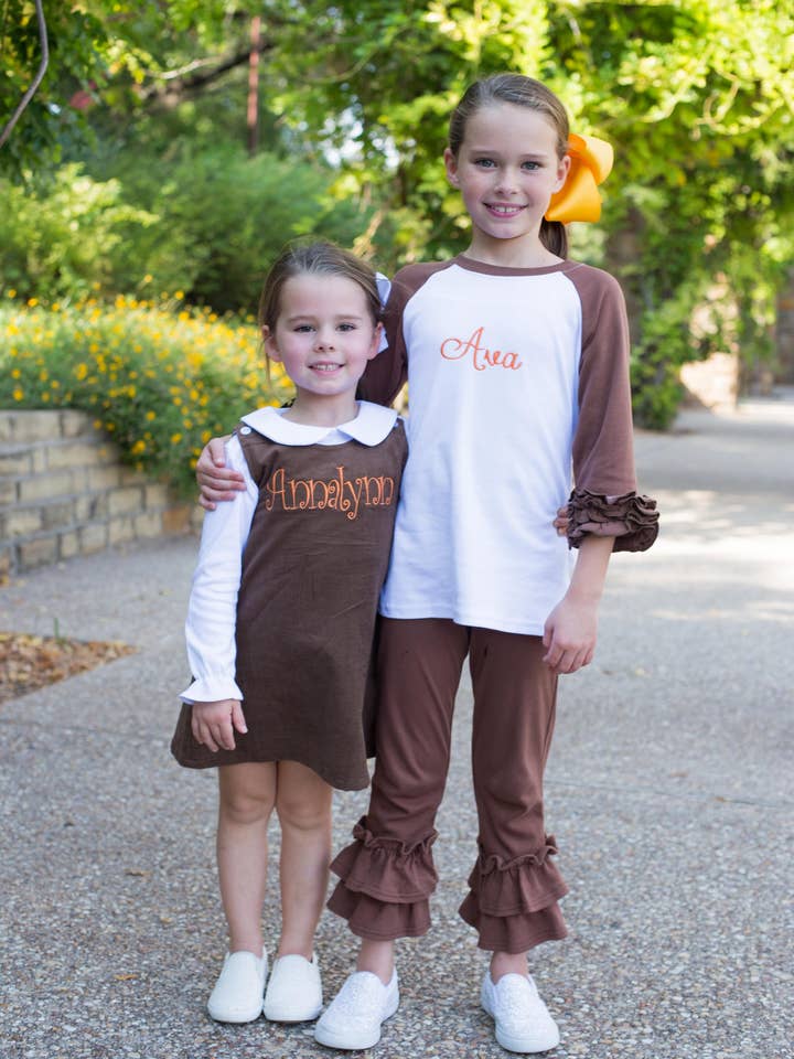 Ruffle Pants - BROWN for wholesale by Love That Cotton