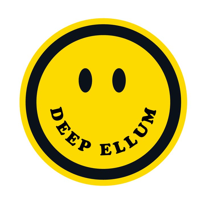 CUSTOM Smiley text sticker for wholesale by Local Supply Club