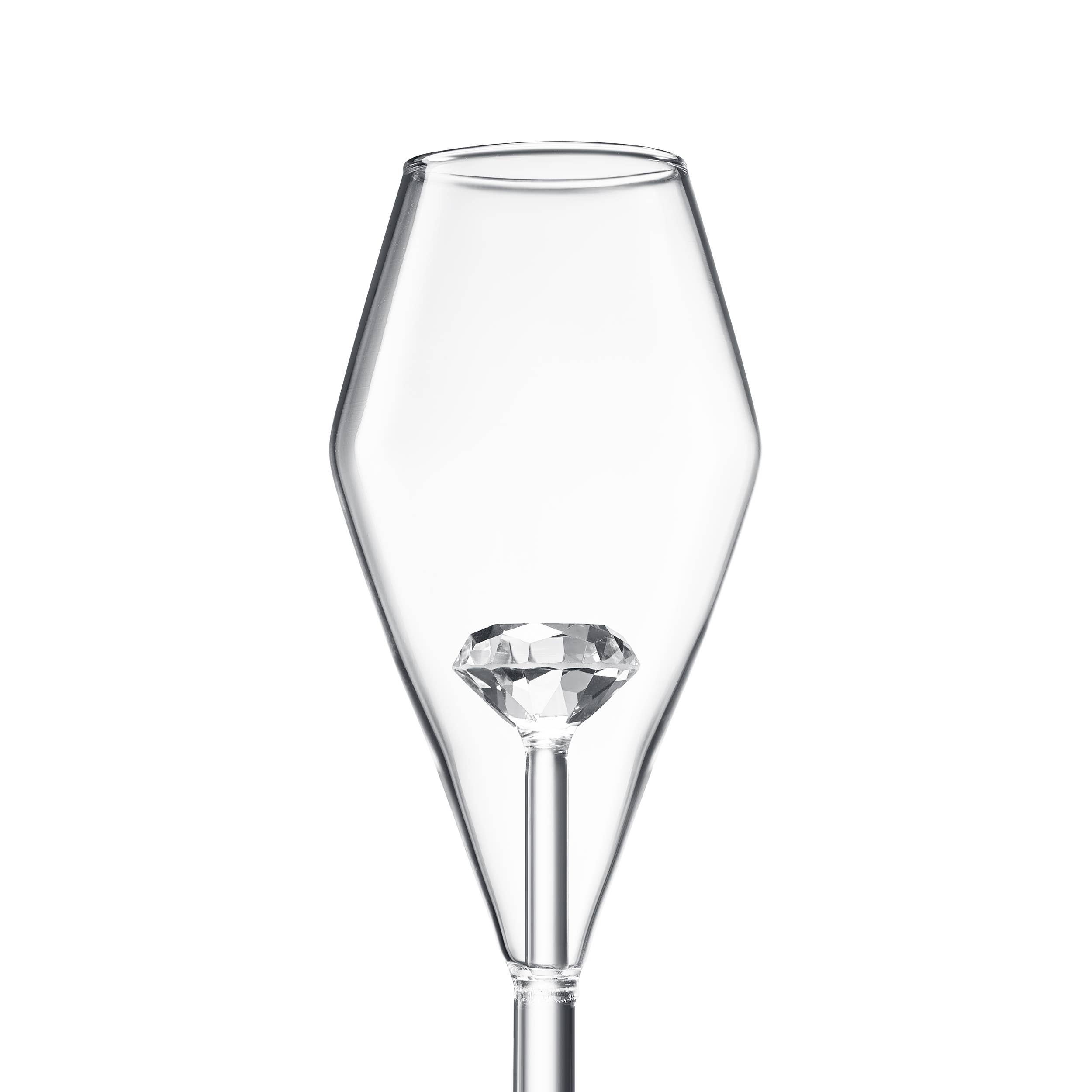 The Wine Savant /  Khen Glassware – Großhandel Champagnerflöten – Champagnerflöten für Braut| 2er-Set | Kristallförmig, 7 OZ1