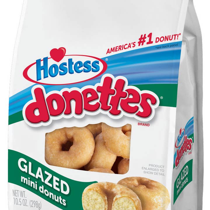 Hostess Donettes Mini Donuts, Glazed, 10.5 Ounce (Pack of 6) for wholesale by Shop The King