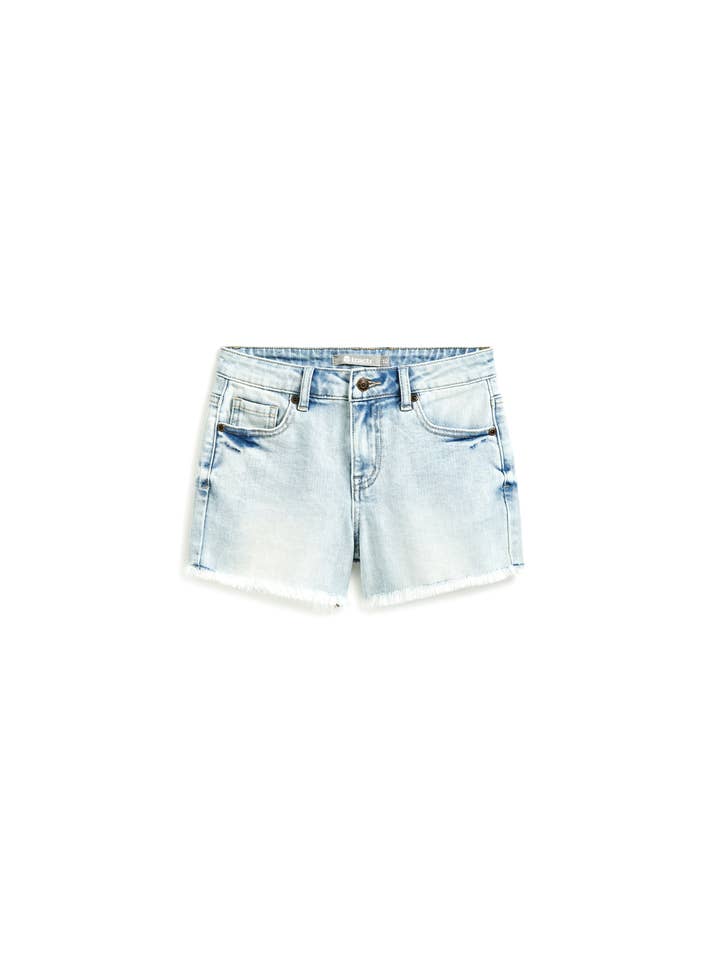 SHORT DE WEEK-END AVEC OURLET EFFILOCHÉ POUR FILLES/2A036-1-D7BQ pour la vente par Tractr Jeans