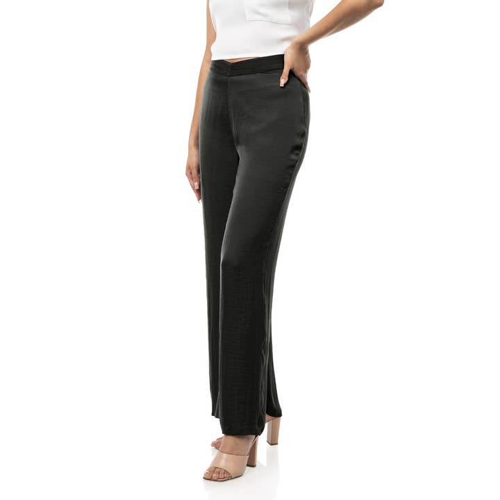 Naked Zebra Rack - Wholesale Pants - Women's - Ruched Waist Satin Pants7