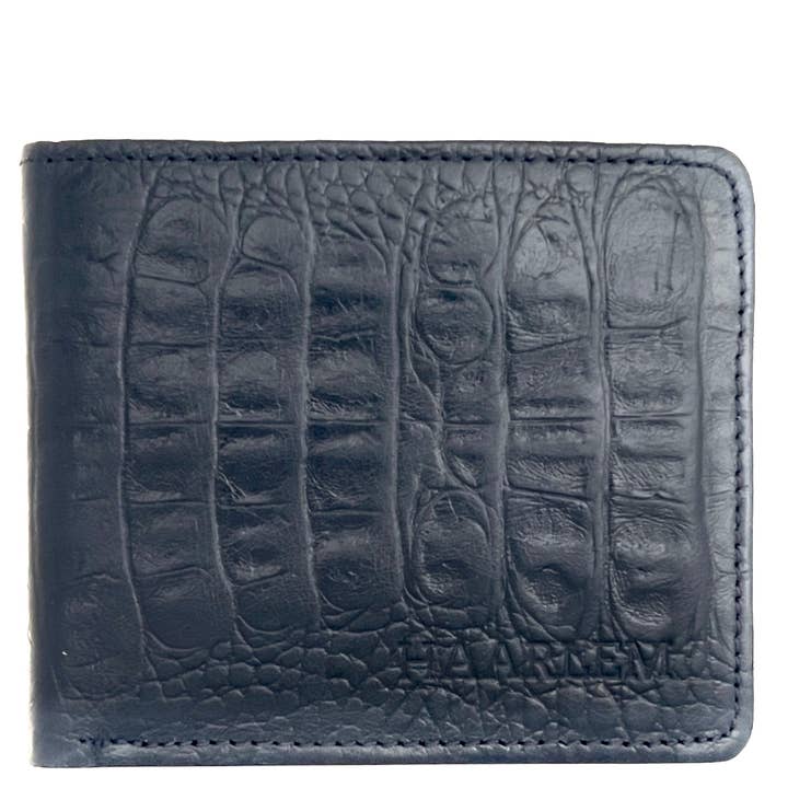 HAARLEM Men KUZE 29407 Leather Wallet Blue for wholesale by HAARLEM