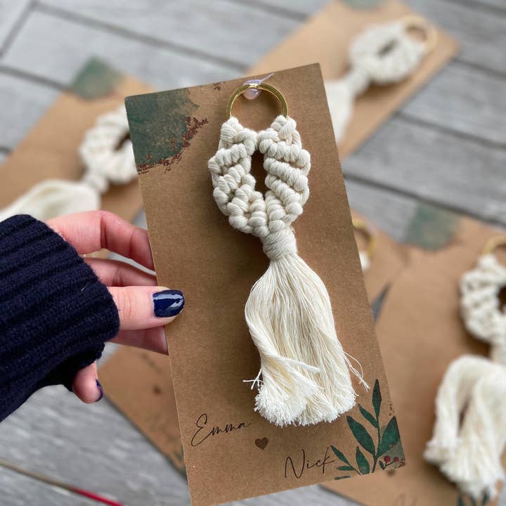 Uniq Favors - Wholesale Party Favor - Trouwbedankjes voor gasten, Macrame sleutelhanger gunsten