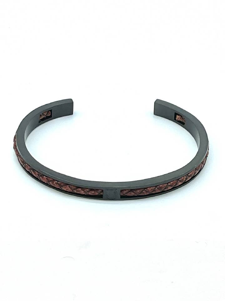 PUNHO EM COURO CONHAQUE CASTANHO CFBL por atacado de GLUNT