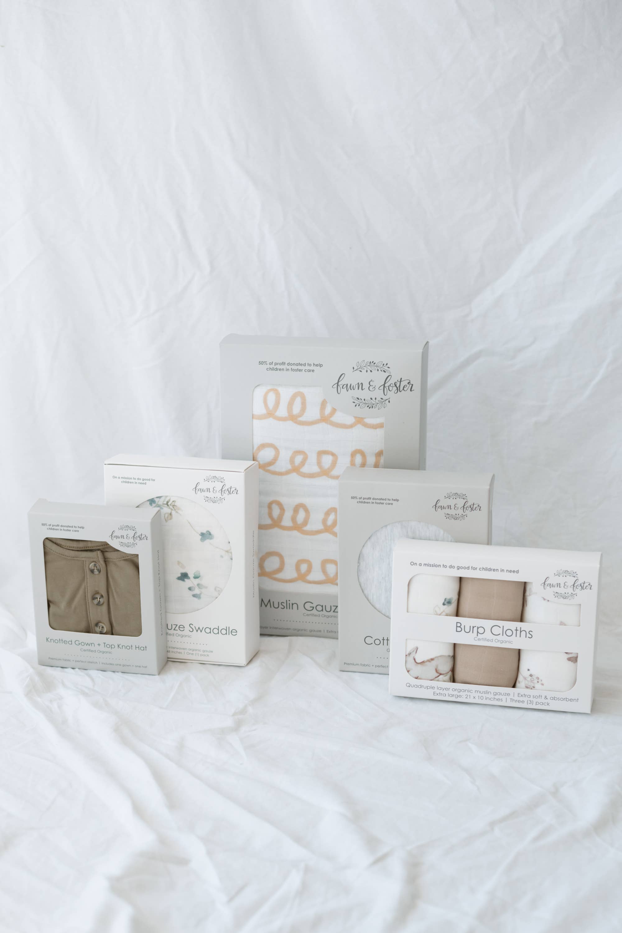 Fawn & Foster - Wholesale Swaddle - Baby - Organic Muslin Gauze Swaddle Receiving Blanket | Ivy Hollow9