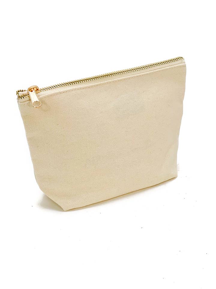 02002 : Pochette zippée vierge en polyester recyclé de 12 oz pour la vente par Fydelity
