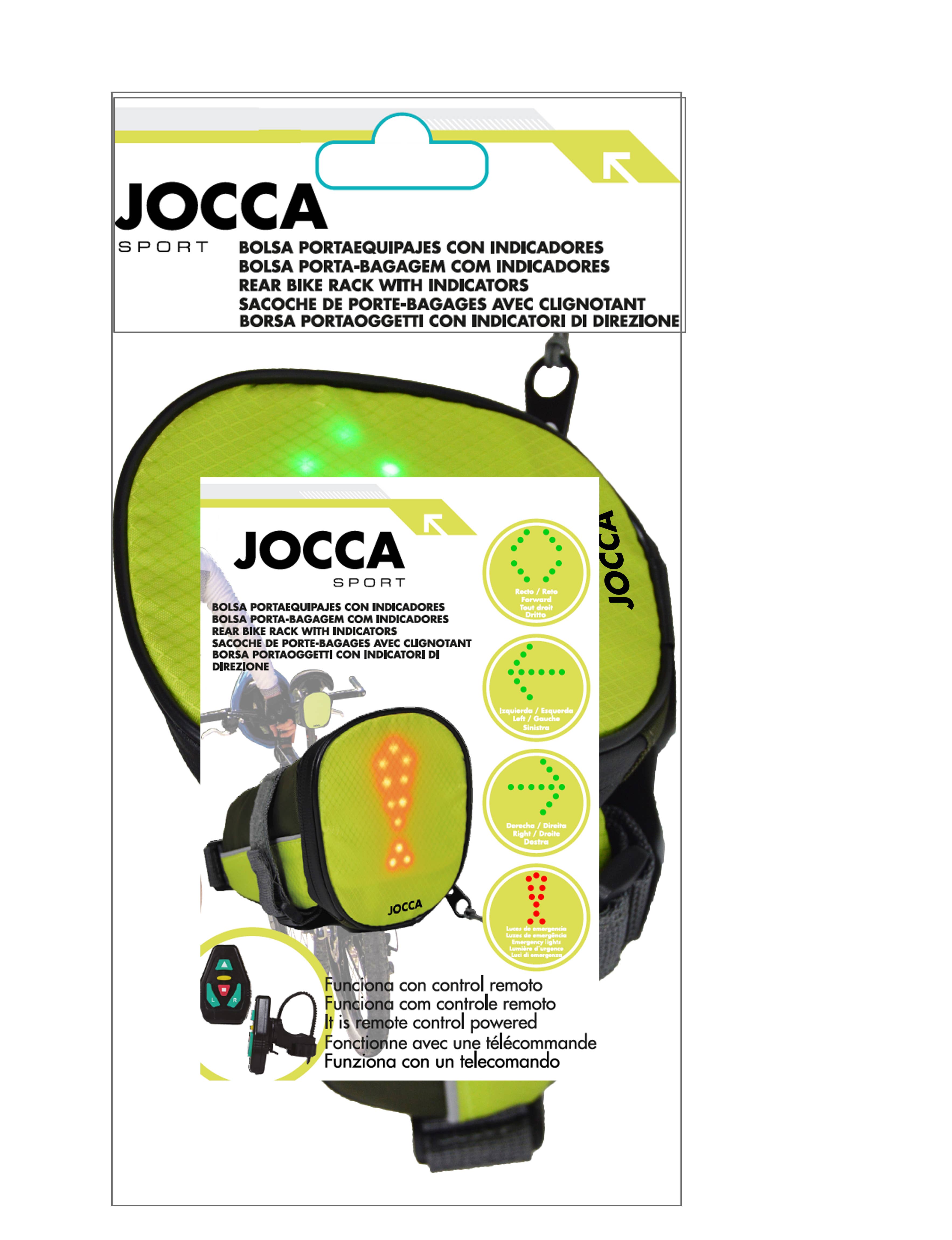 JOCCA - Wholesale Biking Accessories - Bolsa de sillín de bicicleta con almacenamiento e indicadores LED1