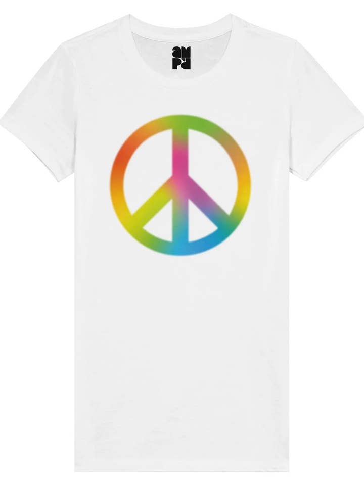 Peace Sign - Premium Womens Crewneck T-shirt for wholesale by Amp'd Apparel Company