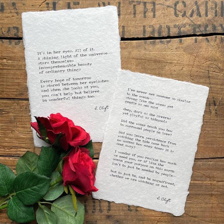 Alison Rose Vintage - Wholesale Art Print - You make me believe in wonderful things poem print3