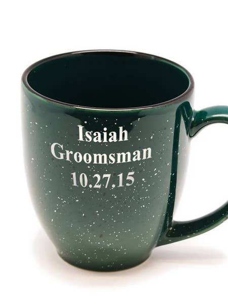 Name Dropped Brugerdefineret souvenir Santa Fe keramisk bistro-krus for engroshandel hos MK Designs