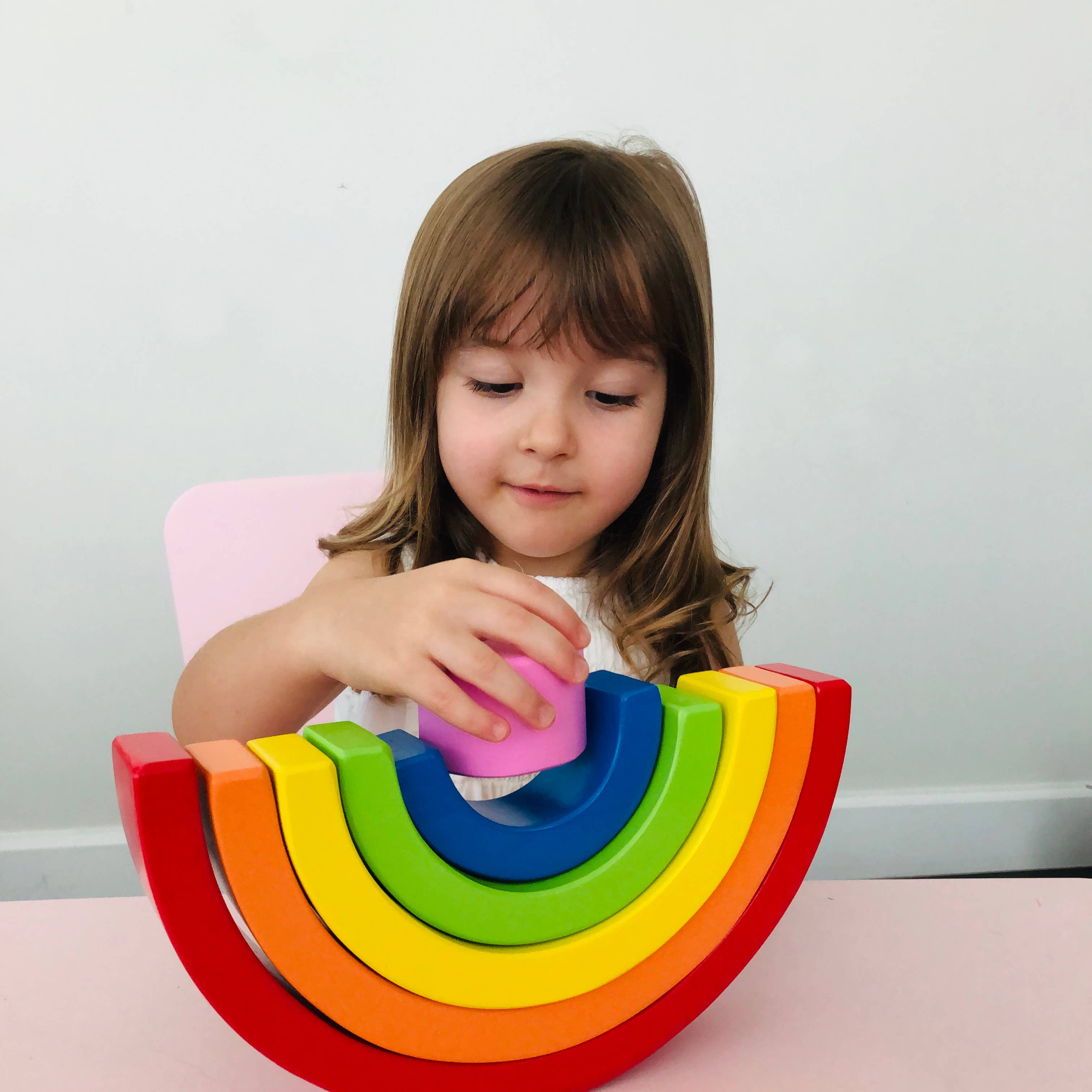 Magia Galaxy – wholesale Puzzle – Child – Wooden Rainbow nesting puzzle5