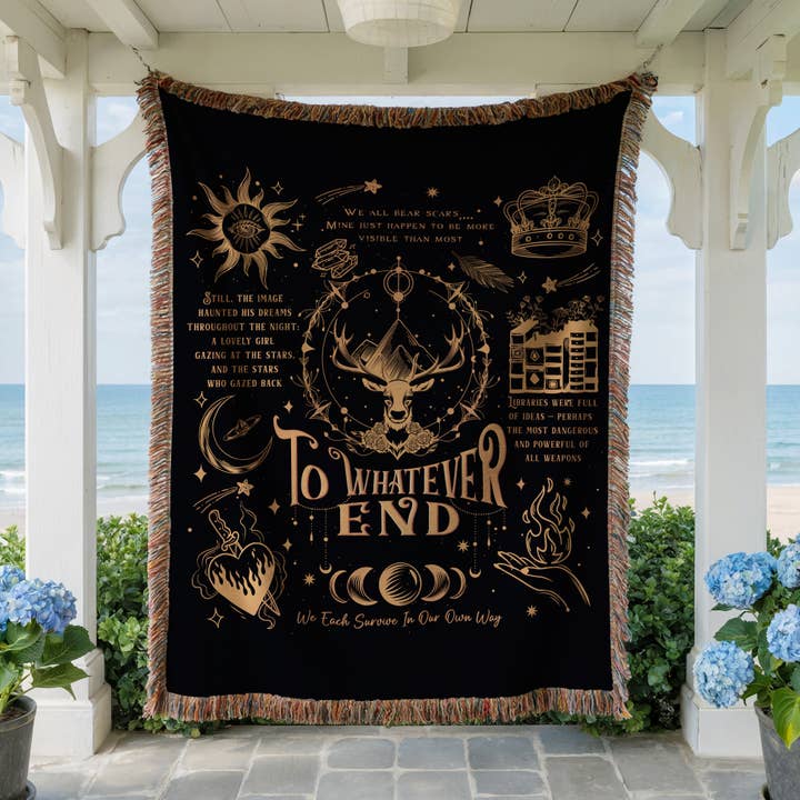 MagicMerchEmporium - Wholesale Throw blanket - To Whatever End Throne of Glass Woven Blanket