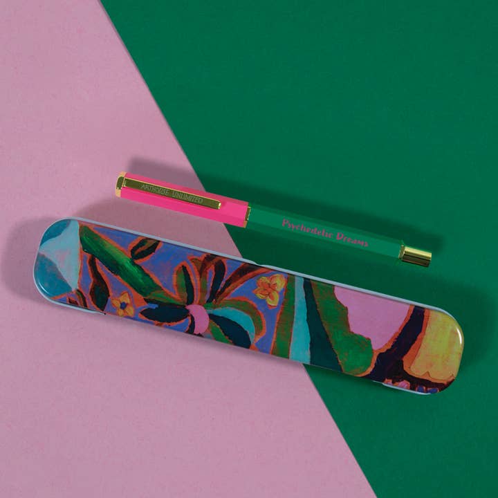 Portico Designs - Wholesale Pen - Arthouse Unlimited- Pen in Tin - PSYCHEDELIC DREAMS