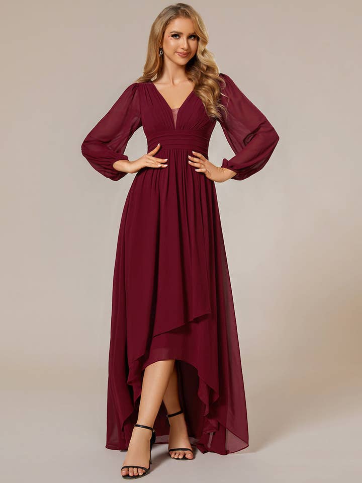 Ever-Pretty - Wholesale Gown - Women's - Maxi Long Chiffon Evening Dresses With Long Sleeves5