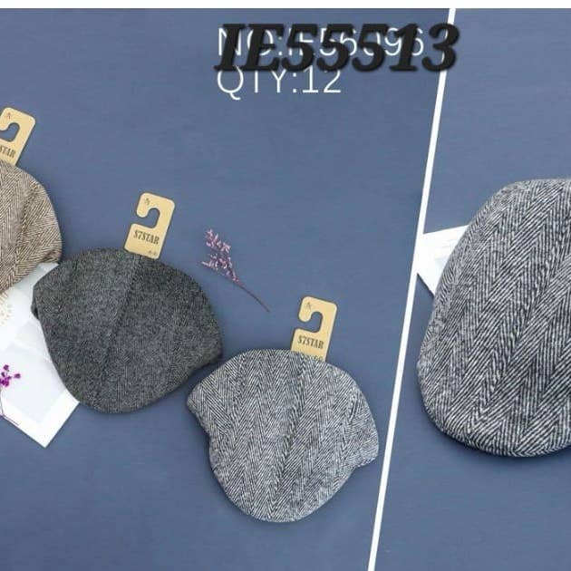 MEN'S BERETS, 12 PIECES. NEW COLLECTION for wholesale by MIA LAROUGE