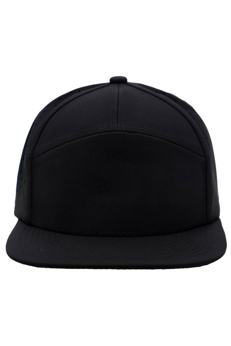 Cap Zone - Wholesale Flat Brim Cap - Men's - 7 Panel Perforated Cotton Poly Blend Snapback25