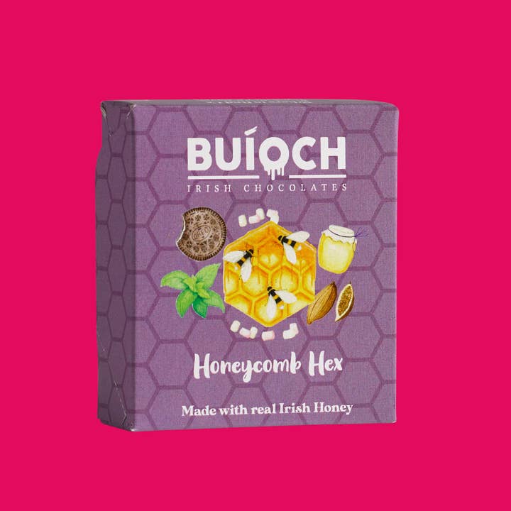 BuÃoch Irish Chocolates - Wholesale Chocolate - Orange Honeycomb Hex - Dark Chocolate1