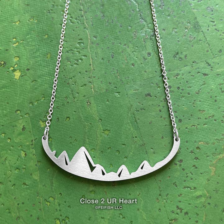 Close 2 UR Heart - Wholesale Pendant/Charm Necklace - Mountains are Calling Necklace
