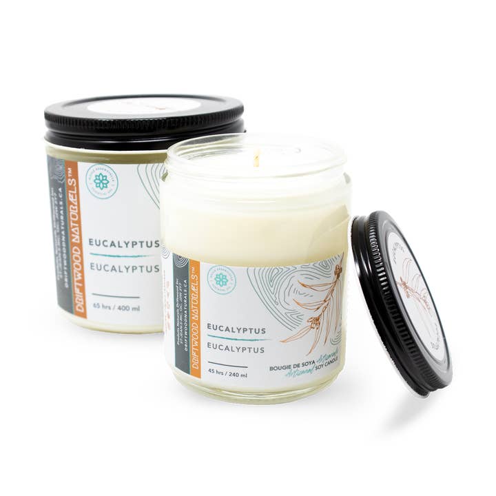 Eucalyptus - Bougie de Soja Artisanale pour la vente par DRIFTWOOD NATURALS