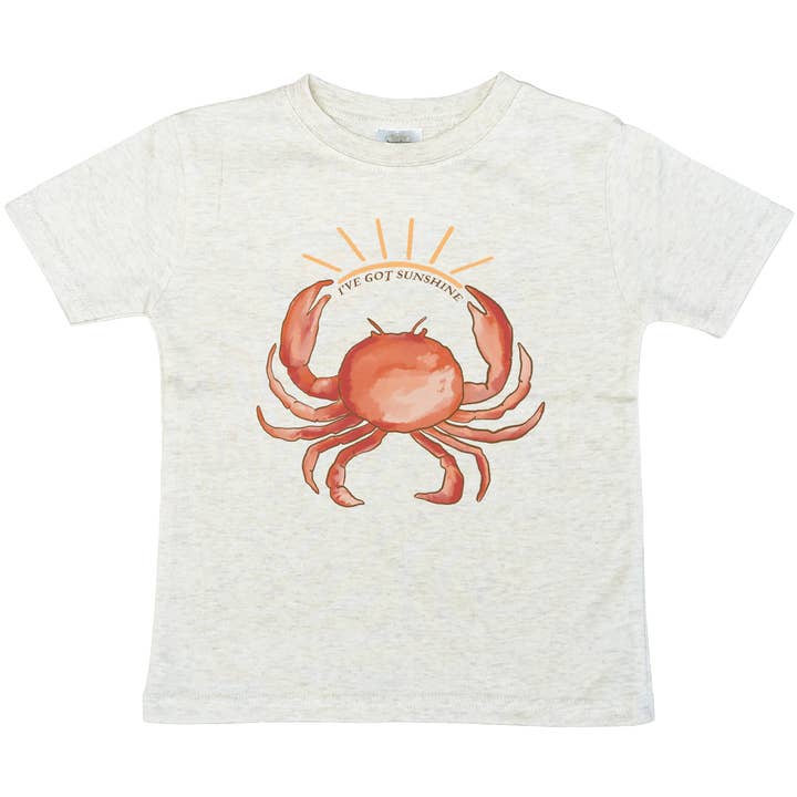 "I've got sunshine" Beach Crab Ocean Unisex Clothes for Kids for wholesale by Barefoot Baby