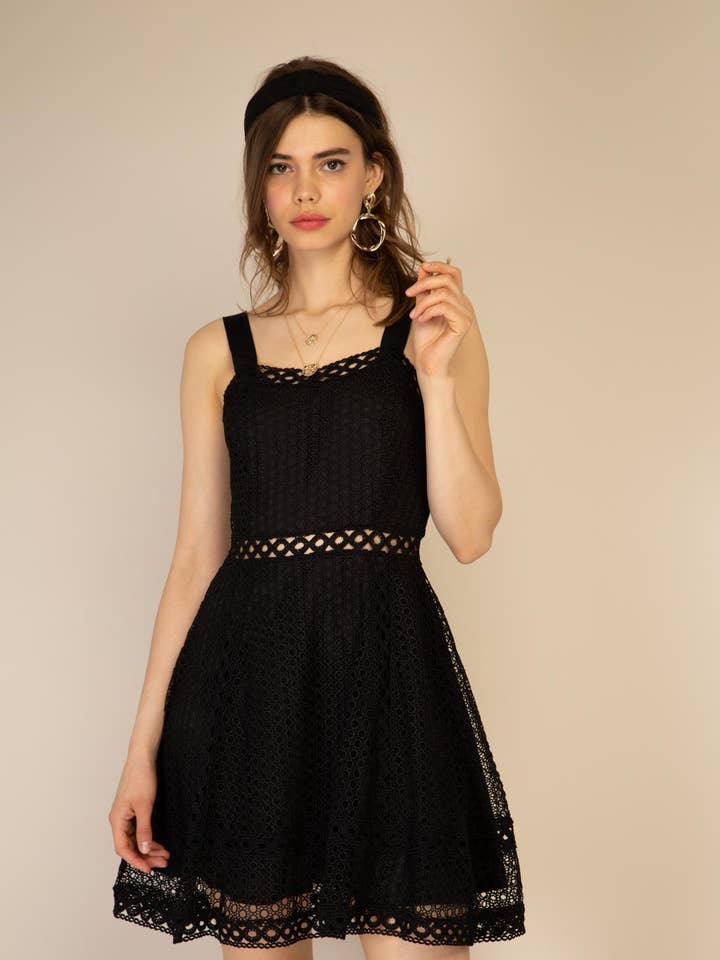 Guipure lace skater dress - 80797 for wholesale by CHOKLATE PARIS