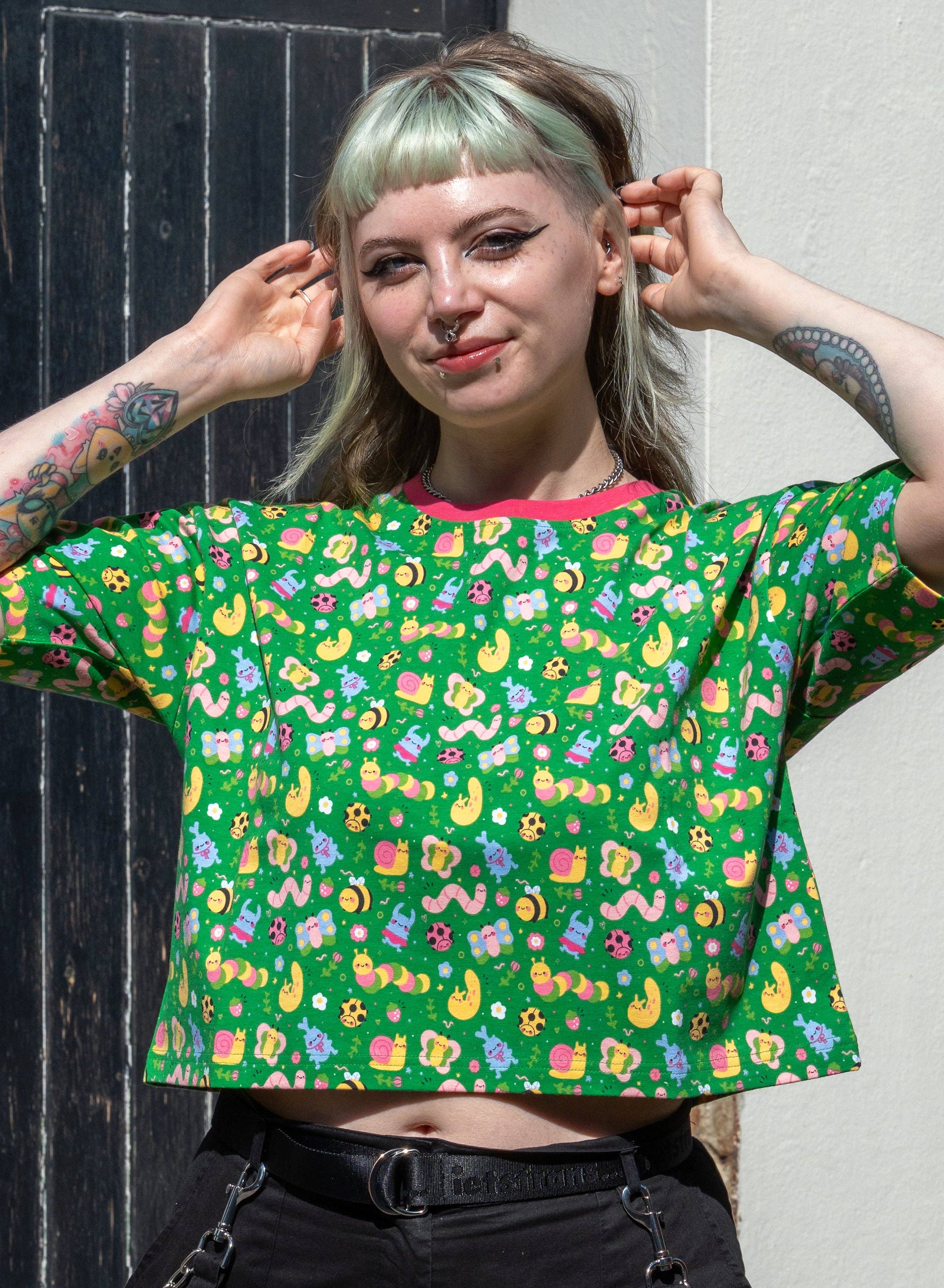 Rebel Romance – wholesale T-shirt – women's – Rebel Romance x Dipstick Store Bugs Cropped Boxy Tee5