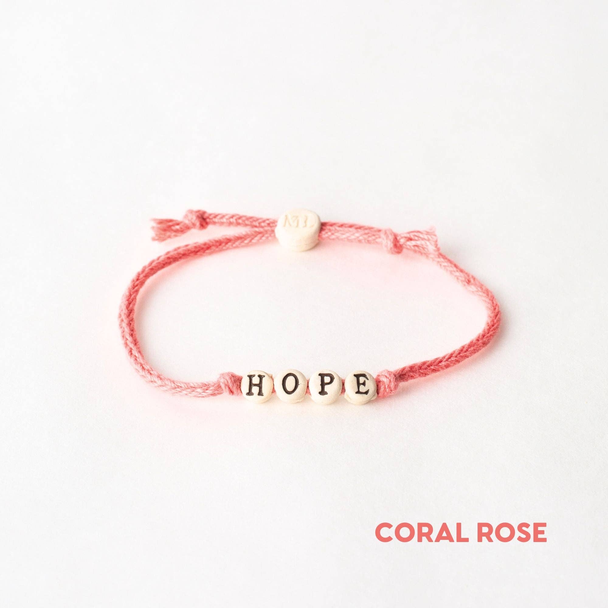 MudLOVE - Wholesale Woven/Braided Bracelet - HOPE - Friendship Bracelet on Hand-woven Cotton Cord0