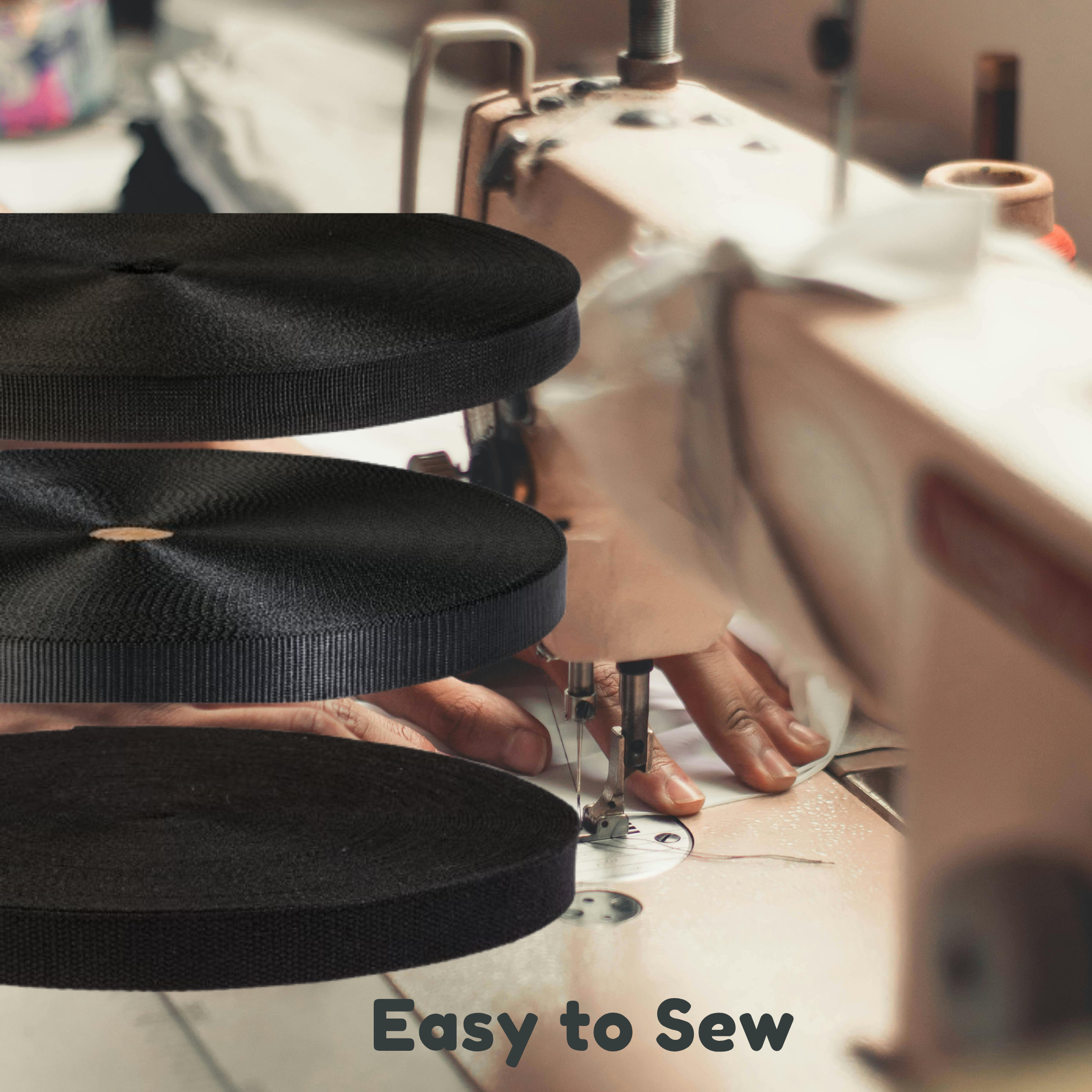 Dream Trimming Goods LLC - Vendita all'ingrosso Attrezzature per lavoretti e fai da te - 1'' 230 iarde Nastro Nero 3 Rotoli – Set Cotone, Poliestere, Nylon5