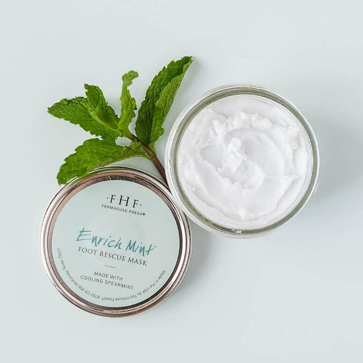 Farmhouse Fresh - Wholesale Foot Cream - Enrich Mint Foot Rescue Mask - Full Size Tester Foot Cream