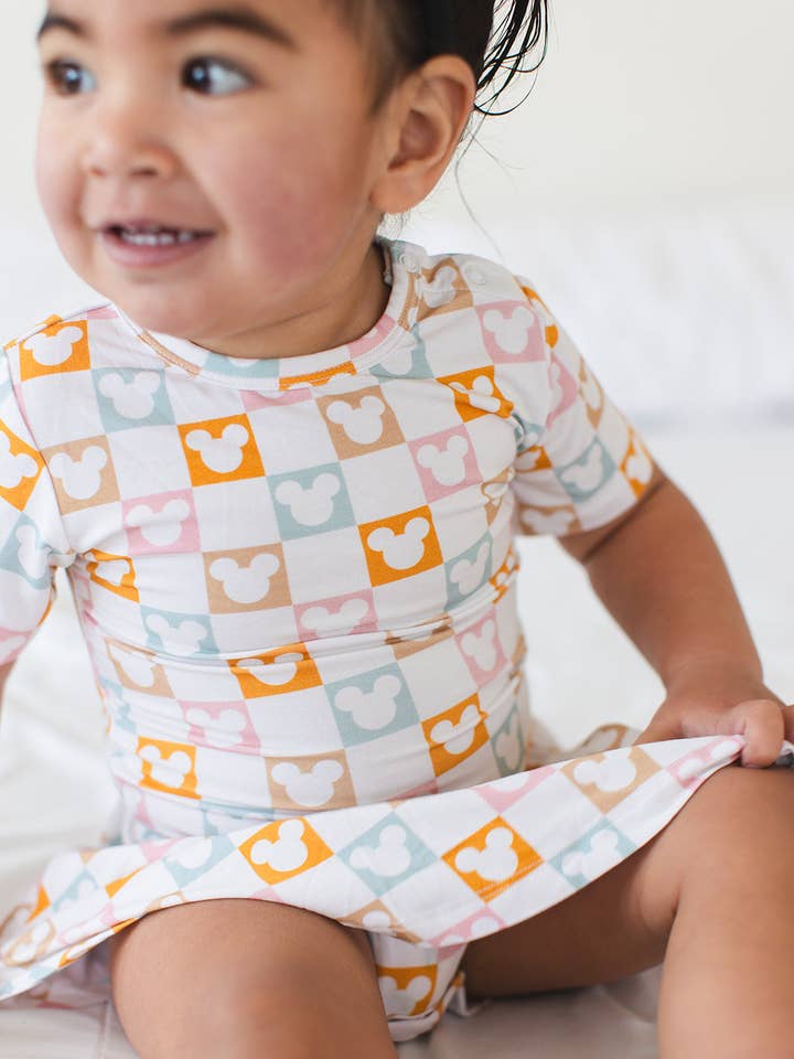 Checkerboard Charm - Bodysuit Dress for wholesale by Blush Lotus