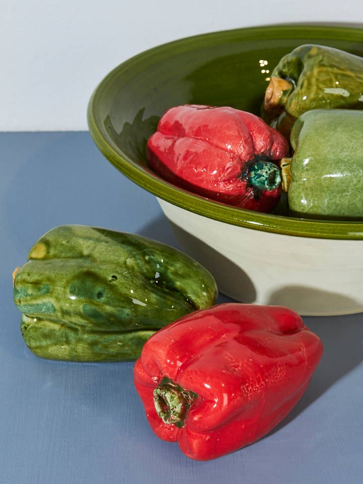 Glazed ceramic replica pepper for wholesale by Eturel Madrid