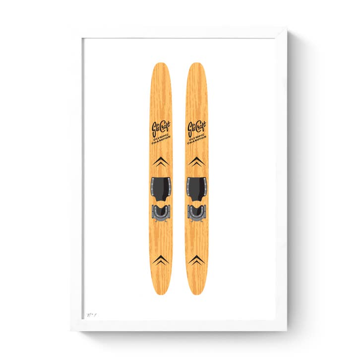 Water Skis V Art Print for wholesale by Roo Kee Roo