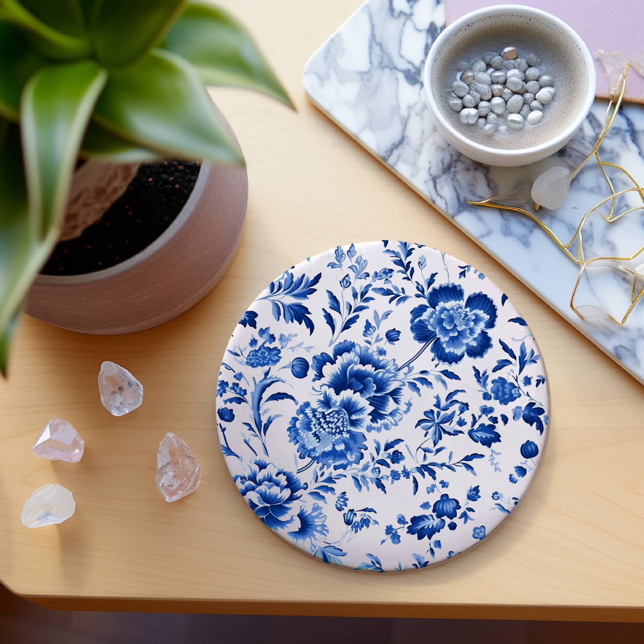 Gia Roma - Wholesale Coasters - Blue and White Chinoiserie Coasters | Elegant Kitchen Decor 33