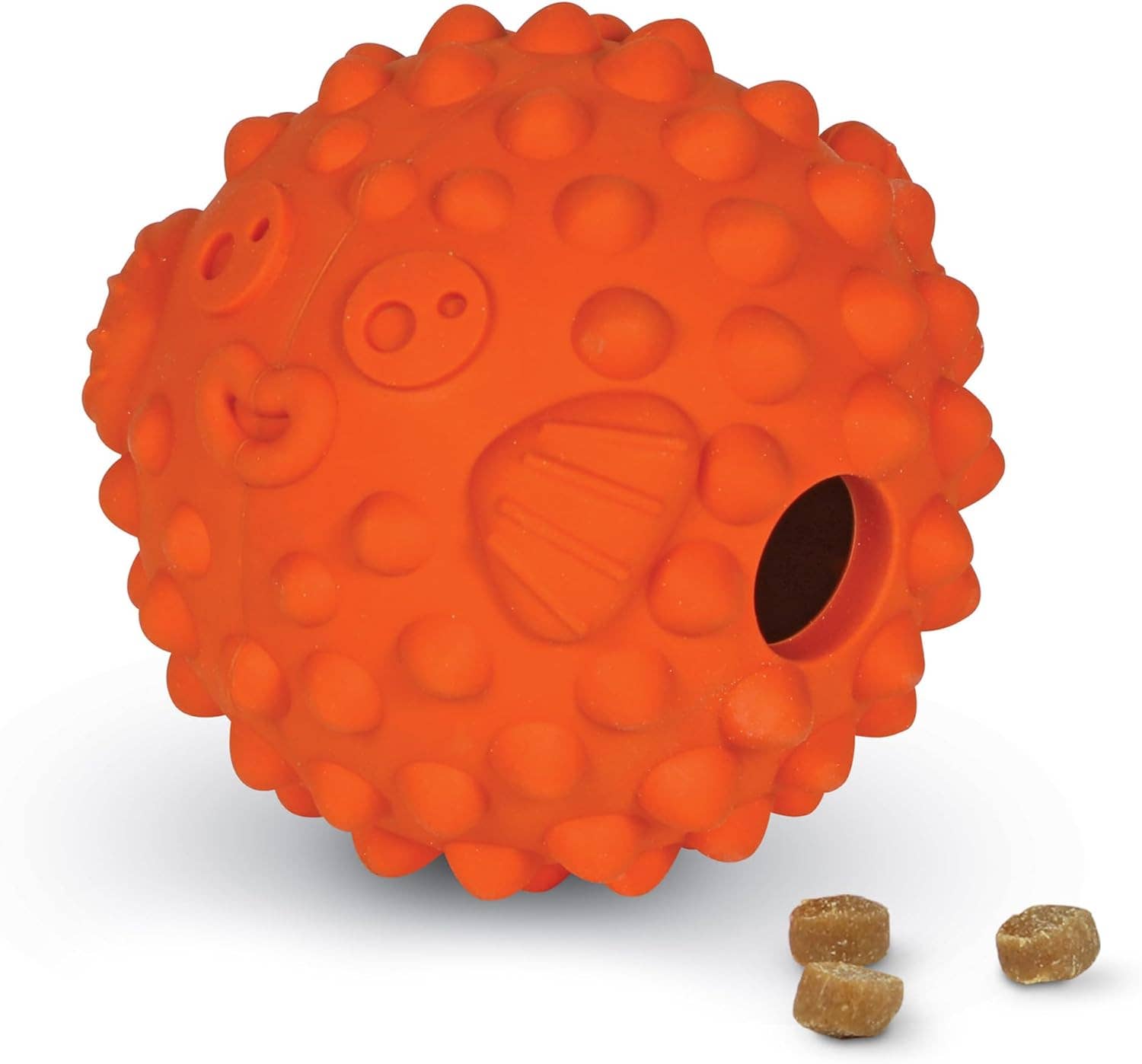 Hunger for Words and Brightkins - Wholesale Pet Toy - Dog - Brightkins™ Tough & Tumble Treat Dispenser Small Pufferfish1