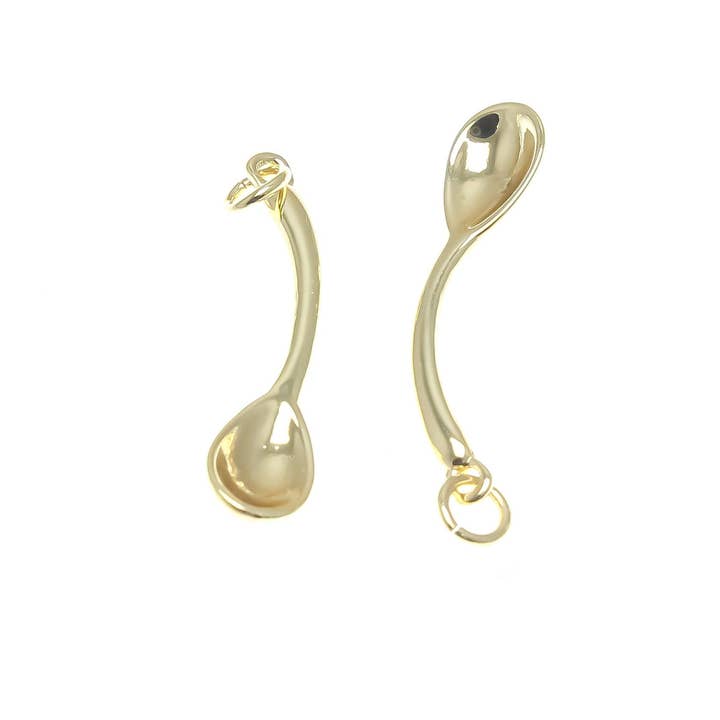 Jewel Pledge - Wholesale Individual Charm/Pendant - 18k Gold/Silver Cutlery Charms, Forks & Spoons, CPG/S1370-718